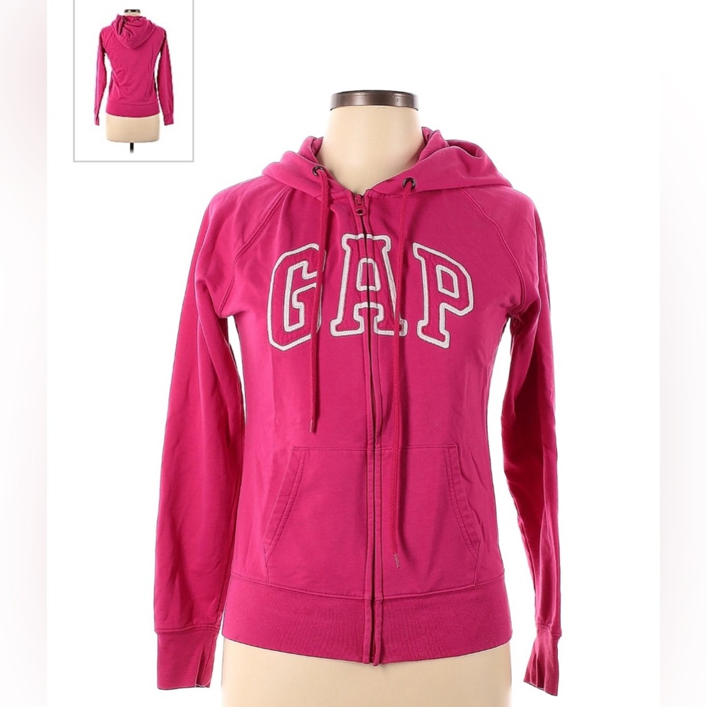 GAP Pink Full Zip Hoodie Sweatshirt Size medium